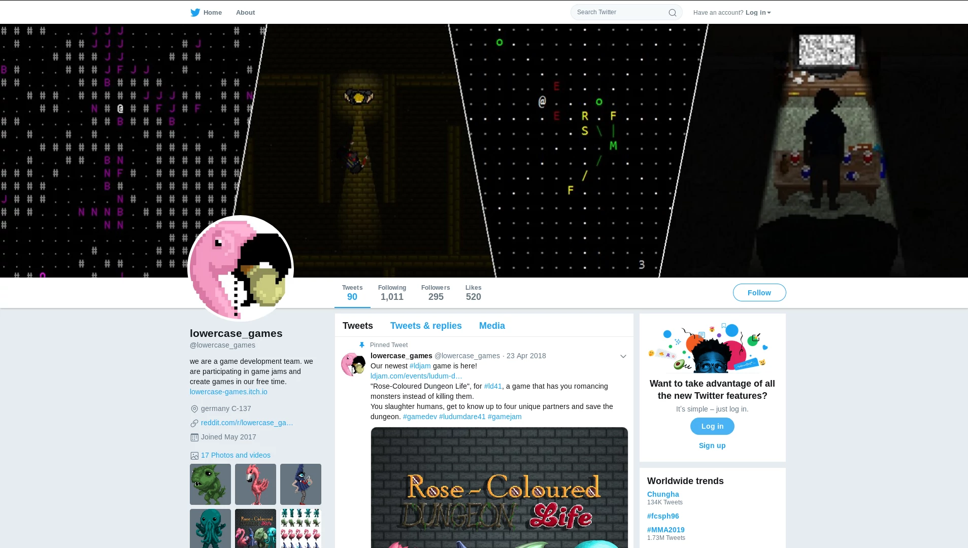 lowercase games twitter screenshot